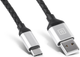 Кабель Real-El Premium USB A - Type C Leather 1 м Black-silver (EL123500049) - зображення 4