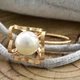 Кольцо Xuping 15374 искусственный жемчуг позолота 18K - изображение 3