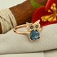 Кольцо Xuping с кристаллами Swarovski 83223 ширина 13 мм цвет джинсовой синий19 - изображение 3