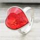 Кольцо Xuping с кристаллами Swarovski 11897 красный позолота Белое Золото16-18 - изображение 1