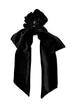 Оксамитова чорна стрічка твіллі + резинка для волосся MyScarf - зображення 2
