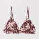Верхняя часть купальника женская H&M 5596300-AABO 44 Темно-красная в узоры (3000003206857) - изображение 1