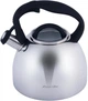 Чайник Kamille Whistling Kettle 2.7л з нержавіючої сталі зі свистком і скляною кришкою (чорна ручка) (KM-1089) - зображення 2