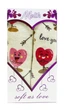 Подарунковий набір рушн.махр."LOVE" розовий 40*60 2шт. у коробці - зображення 2