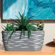 Горшок для цветов Form-Plastic Sahara Duo Овал-35 6 л серый-белый (4440-059+011W) - изображение 2