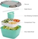 Ланч бокс салатница OldPAPA Bento 1100 мл зелёный (LB-31131) - изображение 2