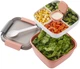 Ланч бокс салатница OldPAPA Bento 1100 мл розовый (LB-31144) - изображение 2