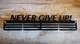 Медальница "E-Trophy" Never give up Стальная (черный) - изображение 2