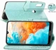 Чехол Vintage для Huawei Y6S 2019 книжка кожа PU с визитницей бирюзовый - изображение 6