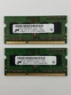 Оперативная память для ноутбука Micron SODIMM DDR3 4Gb (2*2Gb) 1066MHz 8500s CL7 (MT8JSF2566HZ-1G1D1) Б/У - изображение 1