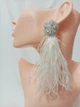 Серьги из перьев Ksenija Vitali White SP-00013 - изображение 4