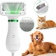 Щётка-фен для шерсти собак и кошек 2в1 PET Grooming Dryer WN-10 портативный массажёр расчёска для груминга животных Белый (D-2019090625) - изображение 1