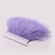 Перья страуса на ленте KV Feathers 10-15 см, фиолетовый, 1 м PS026 - изображение 1