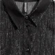 Сорочка жіноча H&M 0430554_блискучий 32 Чорна (KZ2000000936215_KAY2000000936215) - зображення 3
