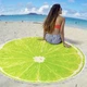 Пляжний круглий рушник d=150 см з мікрофібри, килимок-покривало Beach Holiday підстилка, "Лайм" для пляжу, пікніка яскраве - зображення 2