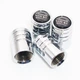 Колпачки на ниппель для Volvo Alitek Long Silver Вольво (Logo black Des1), 4 шт (67240) - изображение 1