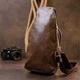 Містка сумка через плече на два відділення кожзам Vintage Bag 20560 Темно-коричнева - зображення 7