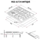 Газовая варочная поверхность Perfelli hgg 61724 iv antique - изображение 7