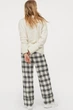 Брюки H&M широкие 36 кремовые в клетку 16-0045 - изображение 3