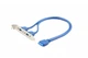 Планка расширения Cablexpert USB - 10-pin (F/M), 0.44 м, синий (CC-USB3-RECEPTACLE) - изображение 1