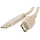 Кабель Atcom USB - USB V 2.0 (F/M), подовжувач, 1.8 м, ferrite core, білий (3789) - зображення 1