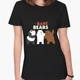 Футболка жіноча Вся правда про ведмедів (We Bare Bears) (8976-2667-1) S Чорна - зображення 1