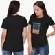Футболка женская Космос и люди (Space and people) (8976-2059-4) XL Черная - изображение 4