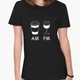 Футболка женская Кофе утром вино ночью AM/PM (coffee in the morning wine at night) (8976-1640-5) XXL Черная - изображение 1