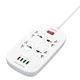 Удлинитель сетевой Ldnio SC4407 4 розеки 4 USB |2500W, 2m EU Plug, QC3.0, 3.1A|/18W|. White - изображение 1