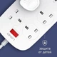 Удлинитель сетевой Ldnio SC4407 4 розеки 4 USB |2500W, 2m EU Plug, QC3.0, 3.1A|/18W|. White - изображение 8