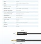 Кабель Vention Audio 3.5 мм M - 3.5 мм F 0.5 м Black (65780792/VAB-B06-B050-M) - изображение 4