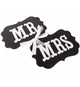 Фотобутофория табличка "Mr&Mrs" 2 предметов, качественный картон, цвет - черный - изображение 2