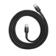 Кабель Baseus Cafule Type-C 3A PD 2.0 60W Flash Charging 1.0 м Grey/Black (CATKLF-GG1) - изображение 2