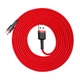 Кабель Baseus Cafule USB 2.0 to Type-C 2A 3M Красный/Черный (CATKLF-U09) - изображение 5