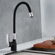 Смеситель для кухни с гибким изливом Frap F4453-04 Черный/Хром - изображение 3