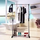 Стойка для одежды и обуви телескопическая двойная Double Pole Clothes Horse Plus удобная и вместительная - изображение 3