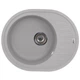 Мойка для кухни ZERIX гранитная ZS-6250R-09 620x500мм овальная врезная с сифоном серая ZX4551 - изображение 1