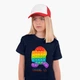 Дитяча футболка для дівчаток Амонг Ас Поп Іт (Amons Us Pop It Bubble Dimbl) (25186-W3280-79) 104-110 см Бавовна Темно-синій - зображення 4