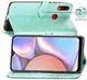 Чехол Vintage для Samsung A10s 2019 / A107F книжка с визитницей кожа PU бирюзовый - изображение 5