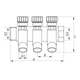 Коллектор вентильный с фитингом KOER KR.1123-2 3/4"x2 WAYS (KR2829) - изображение 2