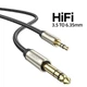 Аудіо кабель стерео HI-FI UGREEN AV127 AUX 3.5mm - 6.35mm Male, TRS, 1 / 4-1 / 8 дюйма 1 метр - зображення 2