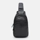 Сумка слинг через плечо мужская из натуральной кожи Laras K10512bl Черная (ROZ6400178128) - изображение 1