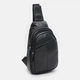 Сумка слинг через плечо мужская из натуральной кожи Laras K10512bl Черная (ROZ6400178128) - изображение 2