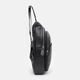 Сумка слинг через плечо мужская из натуральной кожи Laras K10512bl Черная (ROZ6400178128) - изображение 4