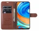 Чехол AZNS Wallet Case для Xiaomi Redmi Note 9 Pro / Note 9 Pro Max / Note 9s - Coffee - изображение 5