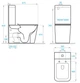 Унітаз-компакт KOLLER POOL Kvadro Rimless KR-0675-RC-C + KR-0675-RC-T із сидінням Soft Close - изображение 7