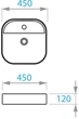 Раковина KOLLER POOL Trend TR-0450M-WB 450x450 белая - изображение 3
