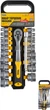 Набор насадок торцевых Mastertool CRV 3/8” 6-24 мм удлинитель 150 мм трещотка 72Т 21 шт (78-3821) - изображение 1