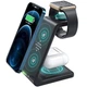 Док-станция 3-в-1 Wireless Charging Station беспроводная зарядка для iPhone / iWatch / AirPods (T-3) Black - изображение 1