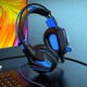 Наушники игровые BOROFONE BO101 с микрофоном LED Racing headphones Hi-Res AUX black-blue - изображение 4